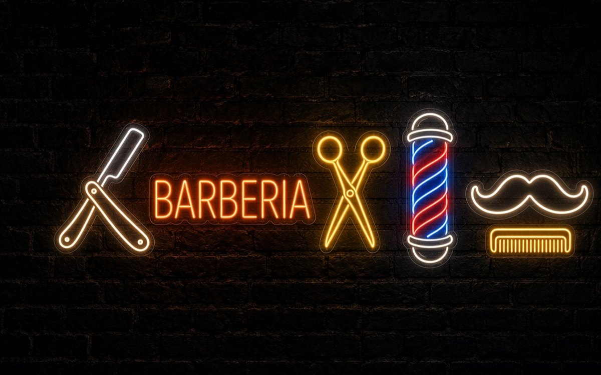 Neón para barberías